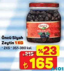 ÖNCÜ SİYAH ZEYTİN 1 KG